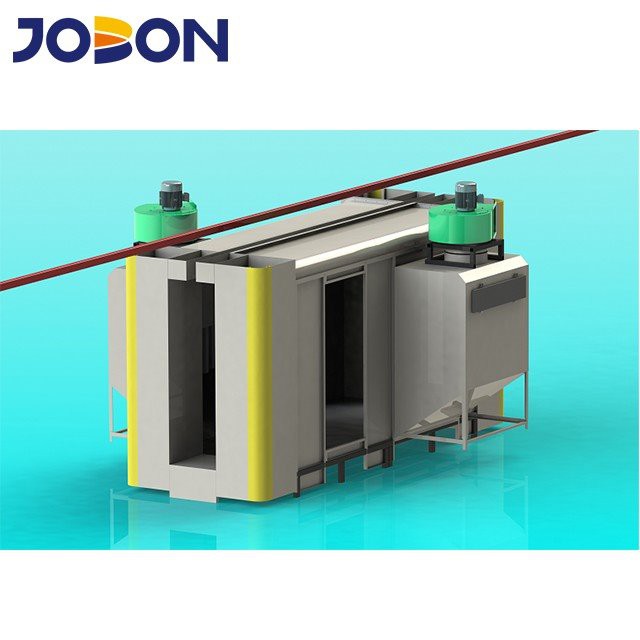 double station powder coating booth